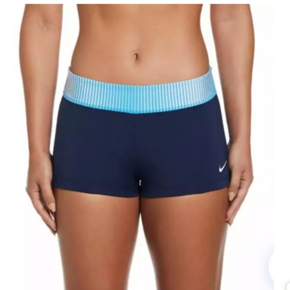 Nike Swim Kickshort Bikini Black/Blue size L - Picture 1 of 8